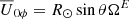 Mathematical equation: $ \overline{U}_{0\phi}=R_\odot\sin\theta\Omega^{E} $