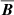 Mathematical equation: $ \overline{\boldsymbol{B}} $