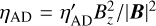 Mathematical equation: $\[\eta_{\mathrm{AD}}=\eta_{\mathrm{AD}}^{\prime} B_{z}^{2} /|\boldsymbol{B}|^{2}\]$