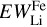 Mathematical equation: $EW_{{\rm{Li}}}^{{\rm{Fe}}}$