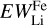 Mathematical equation: $EW_{{\rm{Li}}}^{{\rm{Fe}}}$