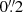 Mathematical equation: $ 0{{\overset{\prime\prime}{.}}}2 $