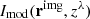 Mathematical equation: $ I_{\mathrm{mod}} (\mathbf{r}^{\mathrm{img}}, z^\lambda) $