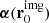 Mathematical equation: $ \boldsymbol{\alpha} (\mathbf{r}_0^{\mathrm{img}}) $