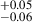 Mathematical equation: $ ^{+0.05}_{-0.06} $