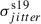 Mathematical equation: $ \sigma^{\mathrm{s19}}_{jitter} $