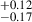 Mathematical equation: $ ^{+0.12}_{-0.17} $