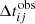 Mathematical equation: $ \Delta t_{ij}^{\mathrm{obs}} $