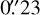 Mathematical equation: $\[0^{\prime\prime}_\cdot 23\]$
