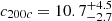 Mathematical equation: $ c_{200c} = 10.7_{-2.7}^{+4.5} $