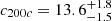 Mathematical equation: $ c_{200c} = 13.6_{-1.5}^{+1.8} $