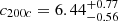 Mathematical equation: $ c_{200c} = 6.44_{-0.56}^{+0.77} $