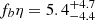 Mathematical equation: $ f_b\eta = 5.4^{+4.7}_{-4.4} $