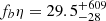 Mathematical equation: $ f_b\eta = 29.5^{+609}_{-28} $