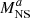 Mathematical equation: $ M_{\mathrm{NS}}^{a} $