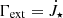 Mathematical equation: $ \Gamma_{\mathrm{ext}} = \dot{J}_\star $