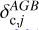 Mathematical equation: $\delta_{\rm c, \it j}^{AGB}$