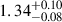 Mathematical equation: $ {1.34}_{-0.08}^{+0.10} $