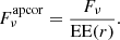 Mathematical equation: $$ \begin{aligned} F_{\nu }^\mathrm{apcor} = \frac{F_{\nu }}{\mathrm{EE}(r)}. \end{aligned} $$