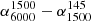 Mathematical equation: $ \alpha_{6000}^{1500} - \alpha_{1500}^{145} $