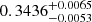 Mathematical equation: $ 0.3436^{+0.0065}_{-0.0053} $