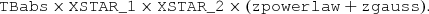 Mathematical equation: $$ \begin{aligned} \mathtt {TBabs} \times \mathtt {XSTAR\_1} \times \mathtt {XSTAR\_2} \times \mathtt {(zpowerlaw + zgauss)} . \end{aligned} $$