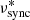 Mathematical equation: $ \nu^{*}_{\mathrm{sync}} $
