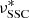 Mathematical equation: $ \nu^{*}_{\mathrm{SSC}} $