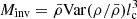 Mathematical equation: $ M_{\rm inv}=\bar{\rho }\mathrm{Var}(\rho /\bar{\rho })l_{\rm c}^3 $