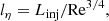 Mathematical equation: $$ \begin{aligned} l_\eta = L_{\rm inj}/\mathrm{Re}^{3/4}, \end{aligned} $$