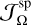 Mathematical equation: $\mathcal{J}_\Omega^{\mathrm{sp}}$
