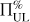Mathematical equation: ${\rm{\Pi }}_{{\rm{UL}}}^\% $