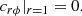 Mathematical equation: $$ \begin{aligned} c_{r\phi }|_{r = 1}&= 0. \end{aligned} $$