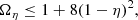 Mathematical equation: $$ \begin{aligned} \Omega _\eta \le 1+8(1-\eta )^2 , \end{aligned} $$