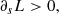 Mathematical equation: $$ \begin{aligned} \partial _s L > 0 , \end{aligned} $$