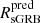 Mathematical equation: $ R^{\text{pred}}_{\text{sGRB}} $