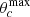 Mathematical equation: $ \theta_{c}^{\max} $