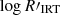 Mathematical equation: $ \log{R\prime_{\mathrm{IRT}}} $
