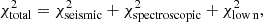 Mathematical equation: $$ \begin{aligned} \chi ^2_{\rm total}=\chi ^2_{\rm seismic}+\chi ^2_{\rm spectroscopic}+\chi ^2_{\rm low\,n}, \end{aligned} $$
