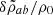 Mathematical equation: $ \delta\tilde{\rho}_{ab}/\rho_0 $
