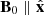 Mathematical equation: $ \mathbf{B}_0\parallel \hat{\mathbf{x}} $