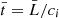 Mathematical equation: $ \bar t=\bar L/c_i $