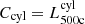 Mathematical equation: $ C_\mathrm{{cyl}} = L_\mathrm{{500c}}^\mathrm{{cyl}} $