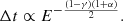 Mathematical equation: $$ \begin{aligned} \Delta t \propto E^{-\frac{(1-\gamma )(1+\alpha )}{2}}. \end{aligned} $$