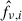 Mathematical equation: $ \hat{f}_{\nu, i} $