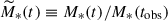 Mathematical equation: $ {{{\widetilde{M}_\ast(t)}}}\equiv {{M_\ast}(t)}/ M_{\ast}(t_{\mathrm{obs}}) $