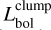 Mathematical equation: $L_{\rm bol}^{\rm clump}$