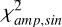 Mathematical equation: $\chi^2_{amp,sin}$