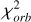 Mathematical equation: $\chi^2_{orb}$