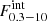 Mathematical equation: $ F_\mathrm{{0.3-10}}^{\mathrm{int}} $